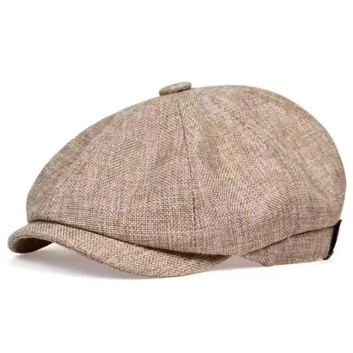 Newsboy Cap for Men Vintage Outfit Cabbage Cap Daily Casual Wear 8 Panel Octagonal Beret City Walk British Style Baker Boy Cap