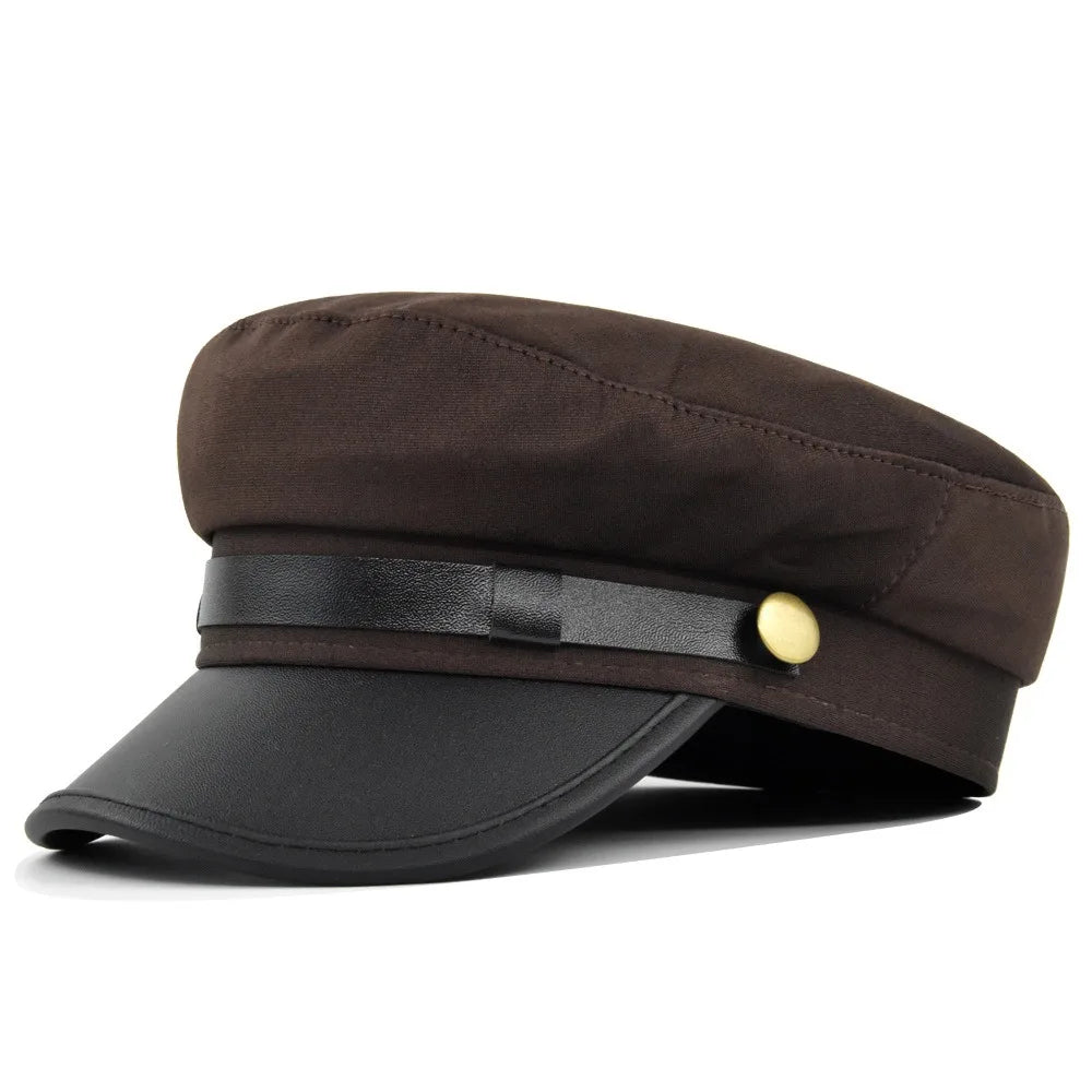 Flat Cap Vintage Navy Cap British Style Octagonal Hat Beret Hats Duck Tongue Cap Newsboy Hat Flat Peaked Caps Women Men