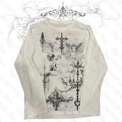 Woman Clothes for Women Emo Graphic Tees Y2k Tops Crop Top Women Women's Cropped Shoujo Girl Style 90s Clothes ropa para mujer