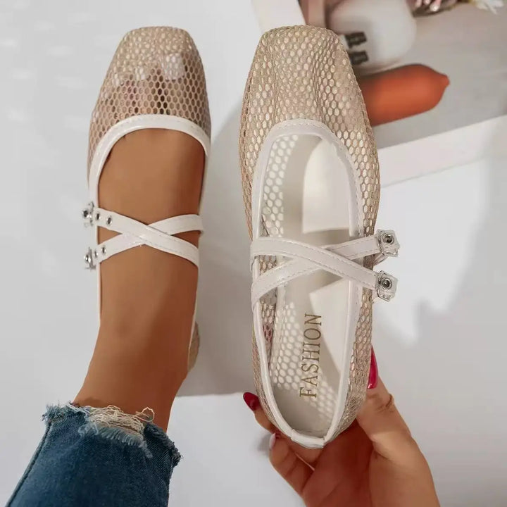 Women 2026 New Flat Shoes Women Hollow Ballet Flats Comfort Soft Soled Dance Shoe Summer Casual Sandals Flat Shoes