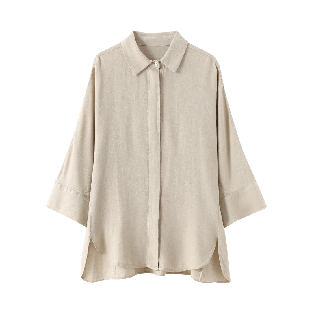 HH Women Casual Solid Blouse Pant Sets Loose Long Sleeve Lapel Shirts Elastic Waist Wide Leg Trousers Office Lady Suit