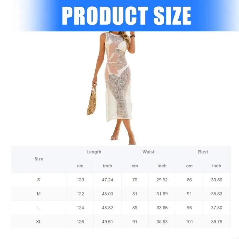 Hollow Out Crochet Beach Cover Up Dress Quick Dry Acrylic Fabric Swimwear Cover Up For Women Beach Swimming Sunbathing 69HD
