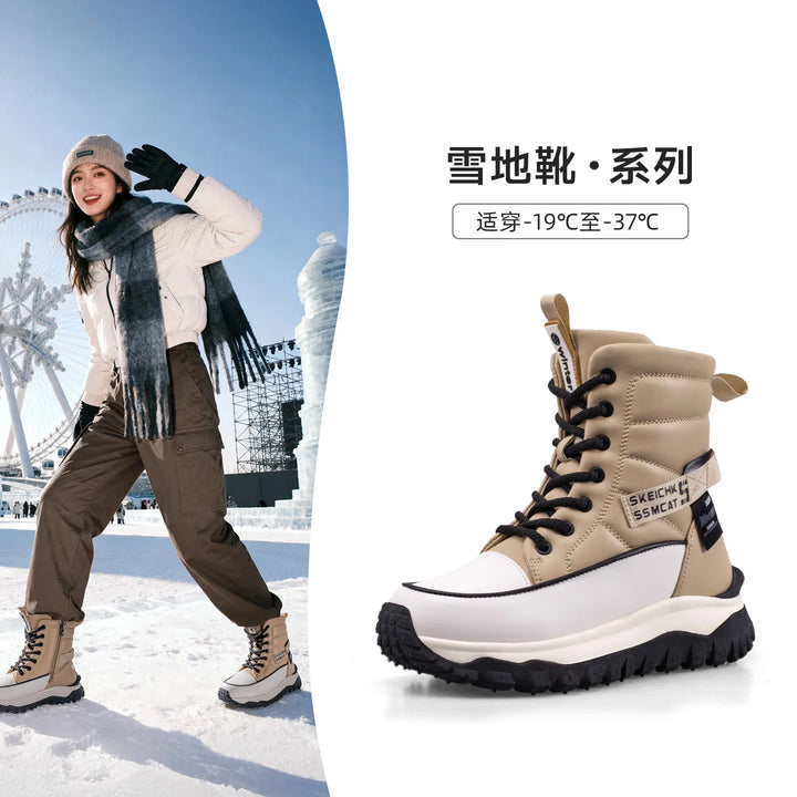 Winter Women Snow Boots 2026 New Non-Slip Waterproof Winter Boots Warm Thickened Shoes Outdoor Climbing Travel Cold Proof Boots