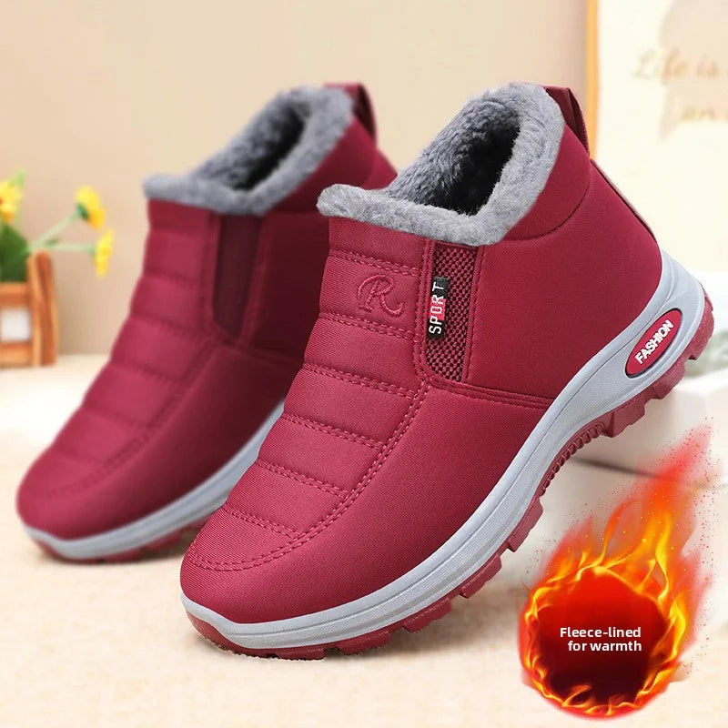 Waterproof Winter Boots for Women 2025 New Plush Snow Boots Women Ankle Boots Warm Black Couple Cotton Couples Platform Shoes