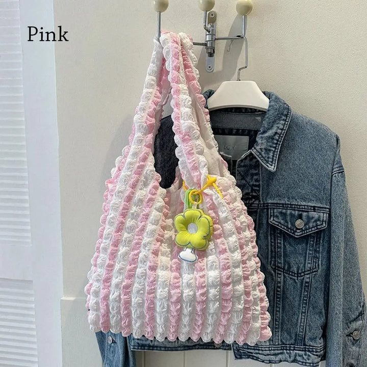 Women Girls Large Capacity Shoulder Bags Female Tote Bags Underarm Bags Causual Shopping Handbags(Pendants not included)