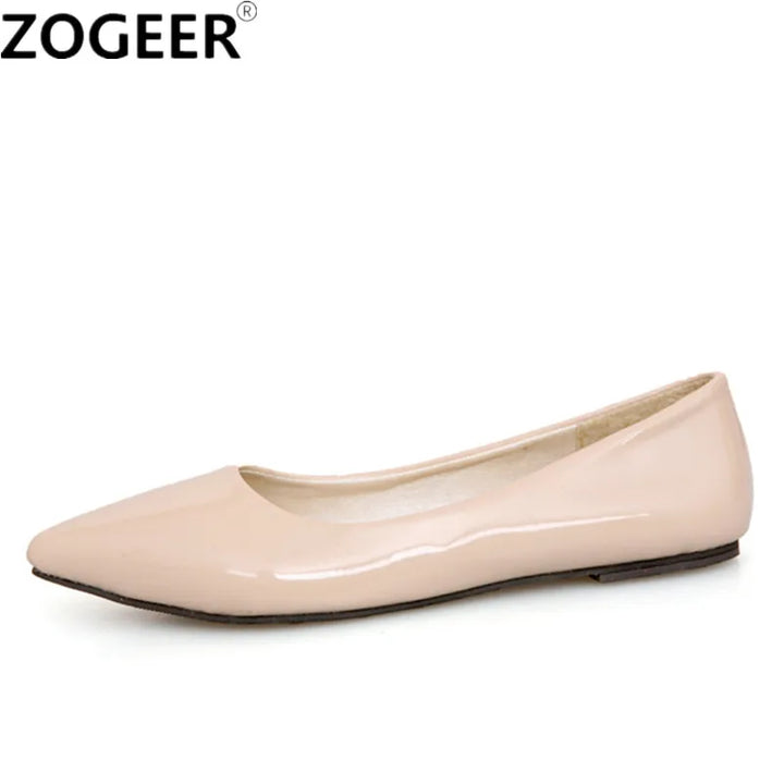 Comfortable Flat Woman Flats Spring Autumn Female Ballet Shoes Pointed Toe Red Nude Red Blue Casual Work Loafer Shoes Women