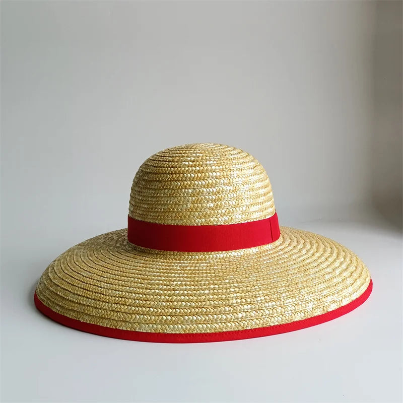Ladies Straw Hat Sun Fedora Hats Hepburn hat Shiny European American Retro Gold Braided Female Sunshade Flat Sequins Hat gorras