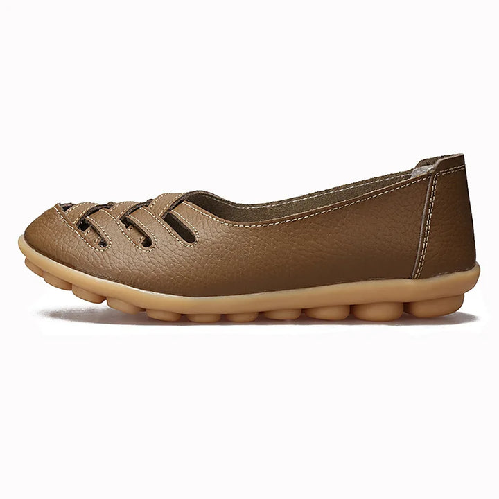 Flats for Women Comfortable Genuine Leather Flat Shoes Woman Slipony Loafers Ballet Shoes Female Moccasins Big Size 34-44
