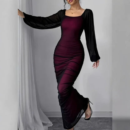 The Popular Western-Style Women'S Dresses Include Square-Neck, Elegant, And Sexy Slim-Fit Dresses, Wear Exude A High-End Vibe