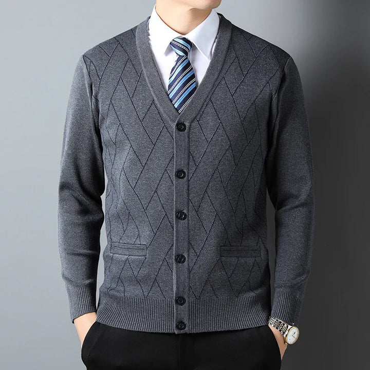 2026 Autumn and Winter Knitted Cardigan V-neck Sweater Jacket Casual Outerwear Long-sleeved Sweater