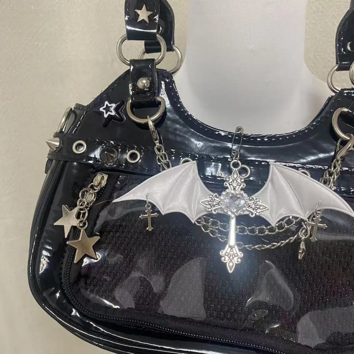 Chain Bags Transparent Female Daily Bags for Women Small Bag Subculture Y2k Female Bag