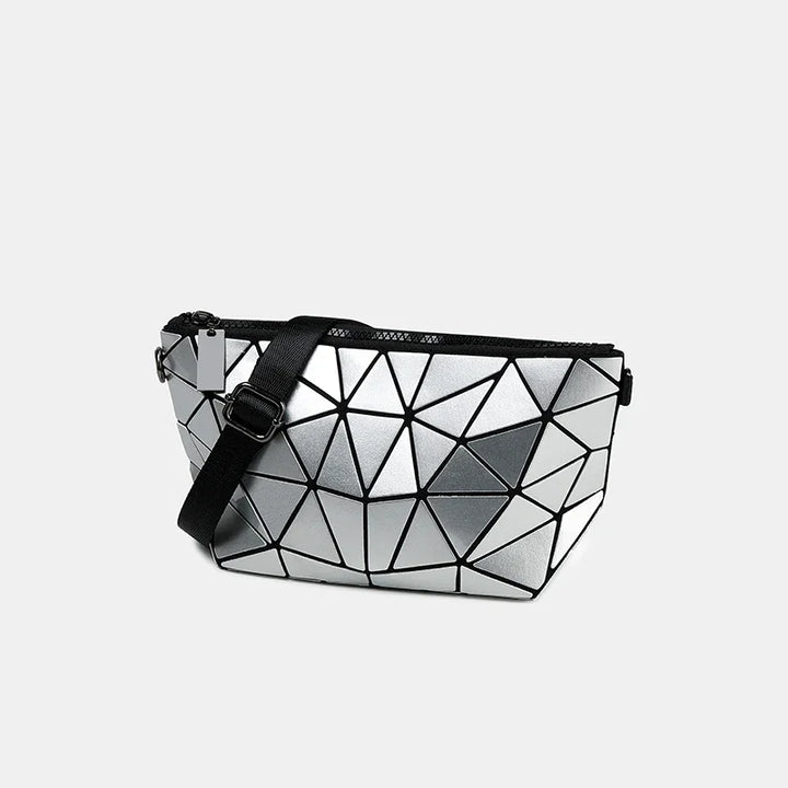 Women Chain Shoulder Bag for Women 2024 Luminous Geometric Messenger Bags Plain Folding Crossbody Bags Clutch Evening Bag Bolso