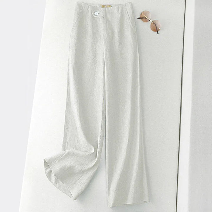 Oversize Linen Wide Leg Pants Womens Casual Straight Pantalones Spring Korean Fashion Spodnie Loose High Waist Trouses New