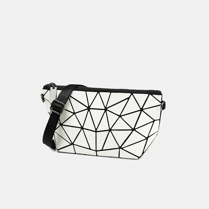 Women Chain Shoulder Bag for Women 2024 Luminous Geometric Messenger Bags Plain Folding Crossbody Bags Clutch Evening Bag Bolso