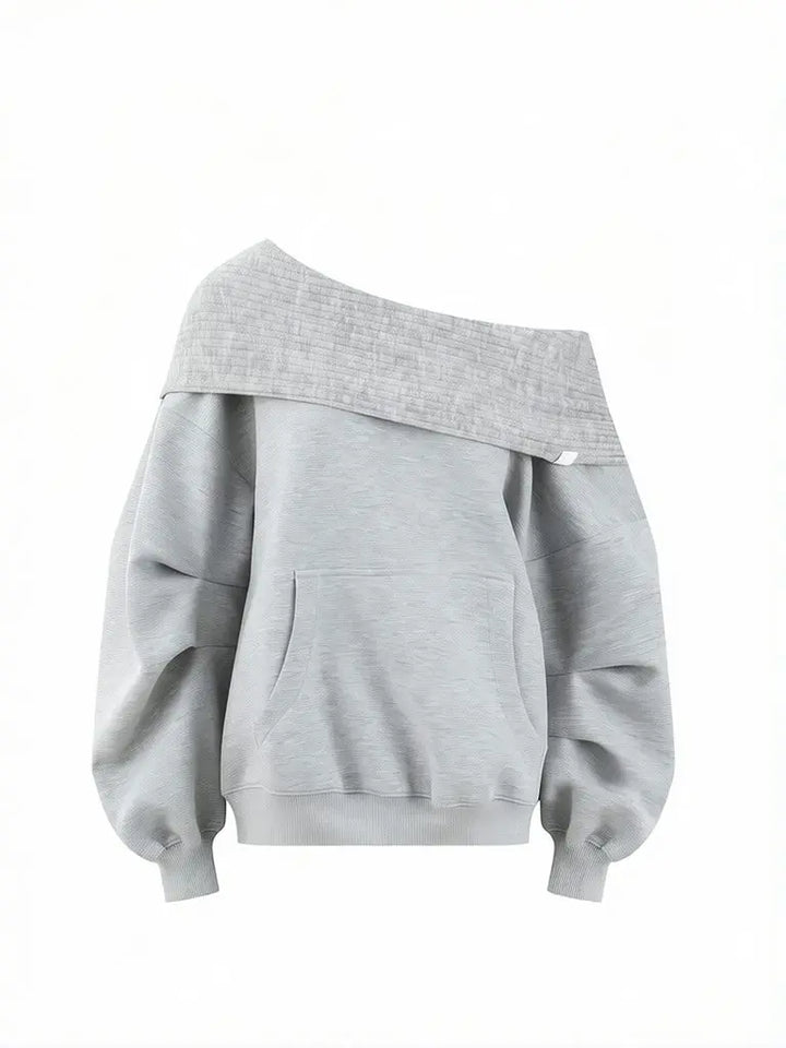 Autumn Knitwear Hooded Casual Oversize Pullovers Women Dual-wear Designer Fashion Off Shoulder Sweater Spring Loose Outwear