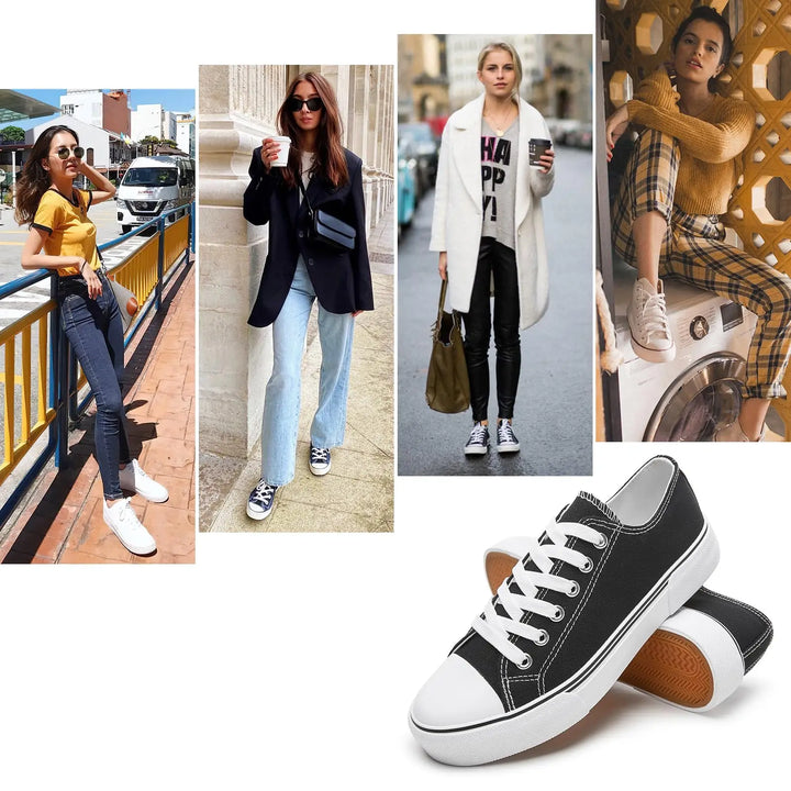 Sneakers for Women Low Top Canvas Shoes Men Fashion Durable Breathable Sneakers Slip on Casual Flats Zapatillas De Deporte