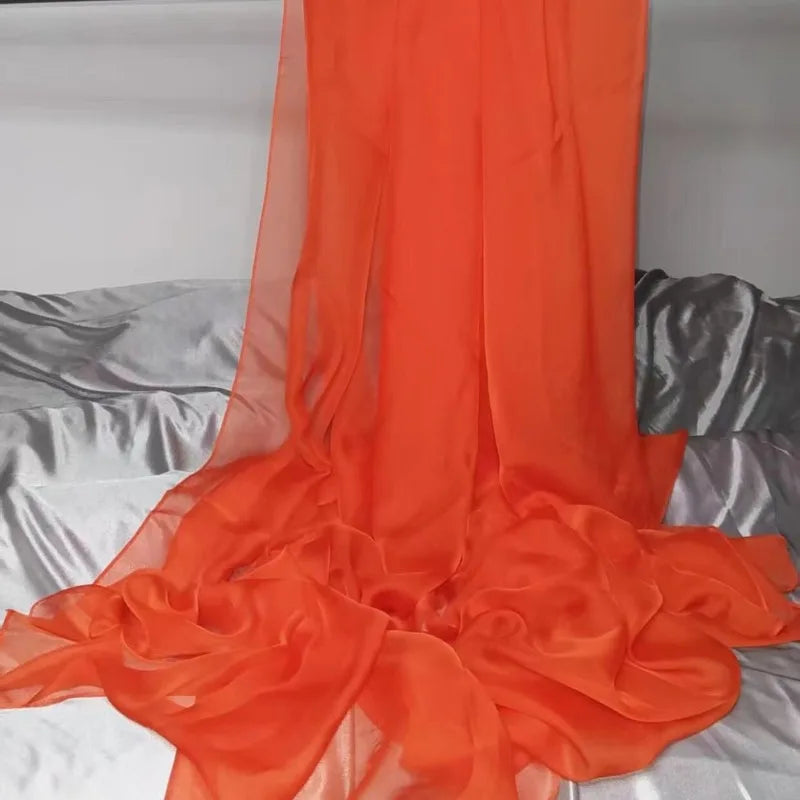 Sexy See-through Ruffle Strap Maxi Dress New Ultra-thin Soft Loose Long Skirt Gown Nightclub Festvial Evening Party Dress