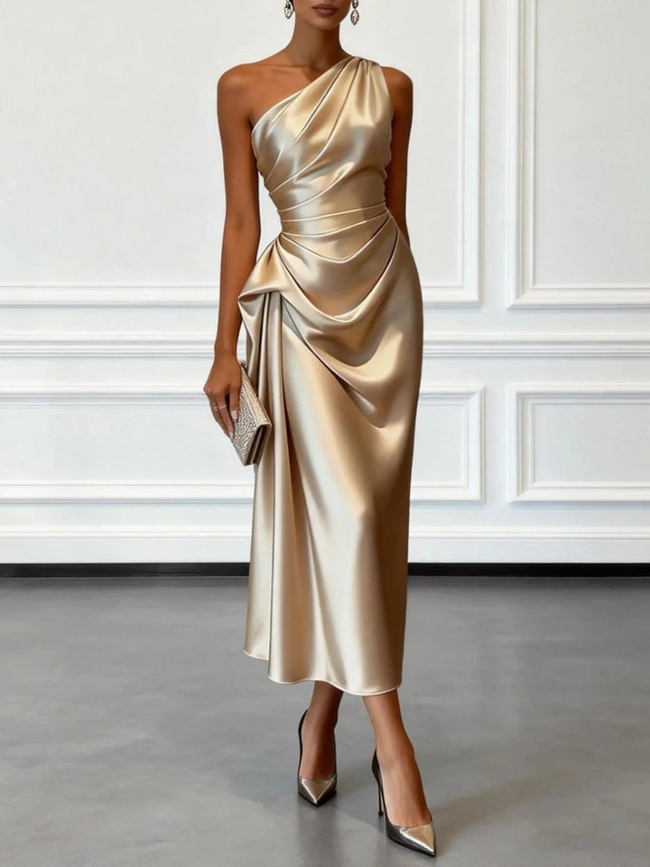 Satin Long Dresses For Women 2026 Summer Slip Midi Dress Woman Sexy Evening Party Dress Sleeveless Female Elegant Dress Vestidos