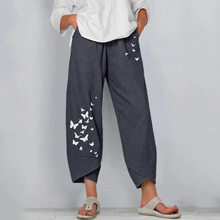 Women Summer Cotton Linen Pants Casual Baggy Harem Pants  Solid Color Elastic Waist Wide Leg Pants Female Loose Trousers  S-5XL