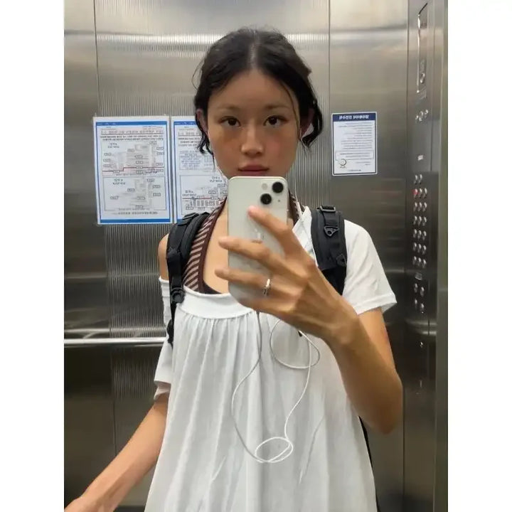 Women Off-Shoulder Short Sleeve T-shirt Loose Casual Y2K Style Summer Top