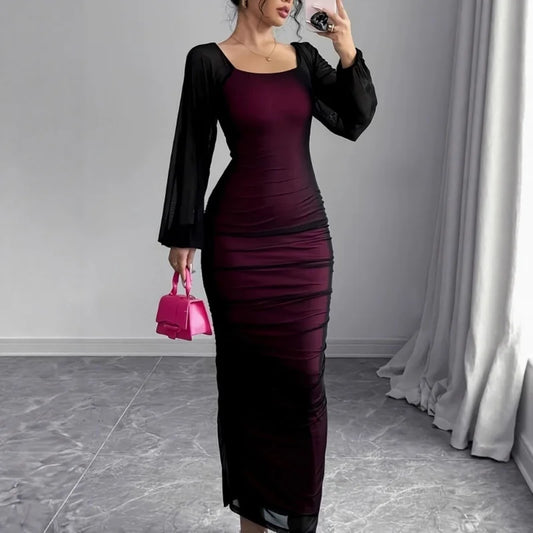 The Popular Western-Style Women'S Dresses Include Square-Neck, Elegant, And Sexy Slim-Fit Dresses, Wear Exude A High-End Vibe