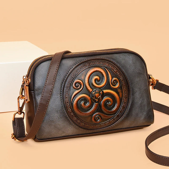 Retro Shoulder Bags for Women Small Bag Luxurious Designer Classic Double-layer Pocket 3D Embossed Diagonal Cross Bag Mom Purse
