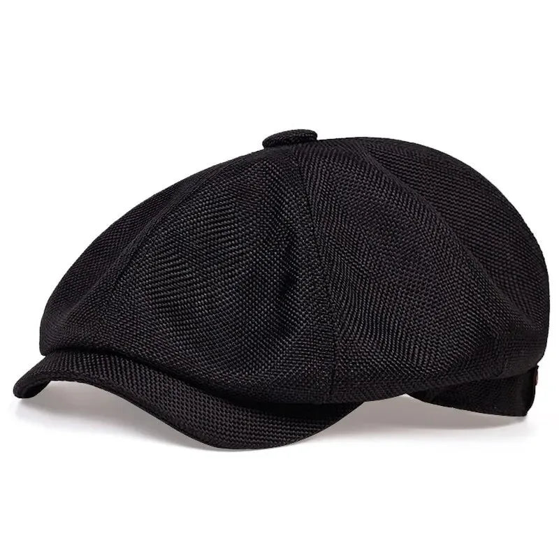 Newsboy Cap for Men Vintage Outfit Cabbage Cap Daily Casual Wear 8 Panel Octagonal Beret City Walk British Style Baker Boy Cap