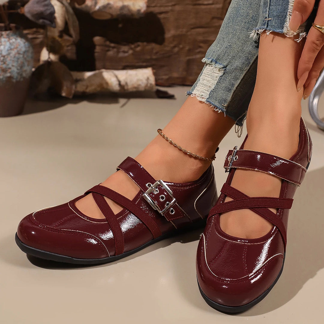 Comfortable Casual Mary Jane Shoes Flat Bottom Versatile Soft Sole Lightweight Women&