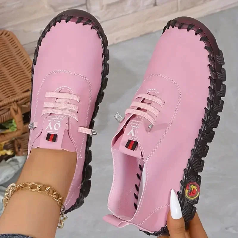Women Sneakers 2025 New Designer Shoes Loafers Soft-soled Roman Breathable Outdoor Women Retro Big Size Single Shoes for Women