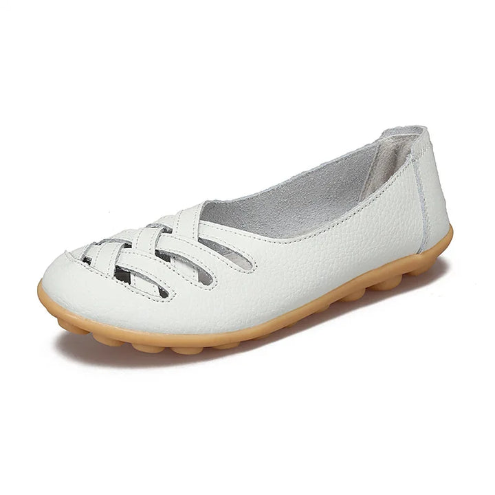 Flats for Women Comfortable Genuine Leather Flat Shoes Woman Slipony Loafers Ballet Shoes Female Moccasins Big Size 34-44