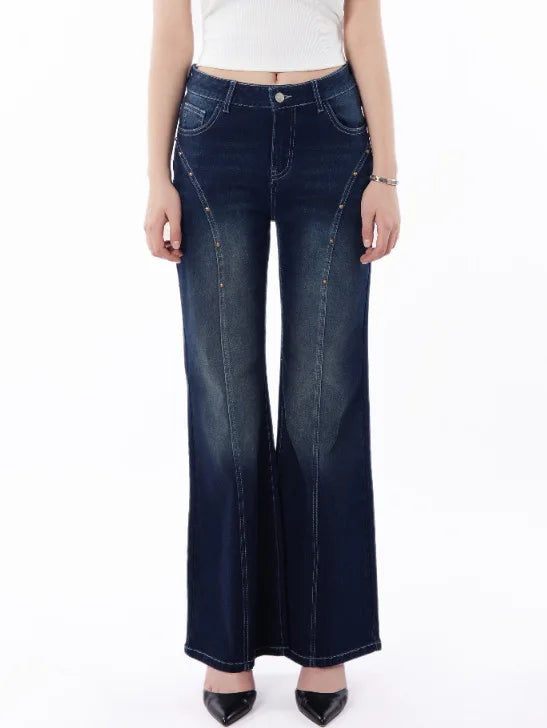 Jeans For Women, Retro Micro Flared Plus Size Jeans For Women, Slim Fit And Fashionable Women's Pants