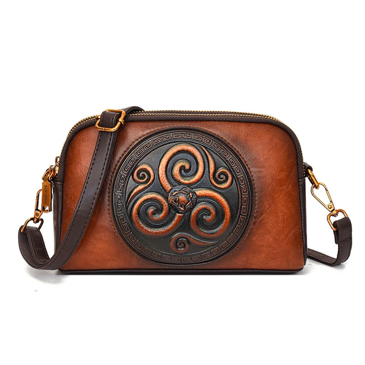 Retro Shoulder Bags for Women Small Bag Luxurious Designer Classic Double-layer Pocket 3D Embossed Diagonal Cross Bag Mom Purse