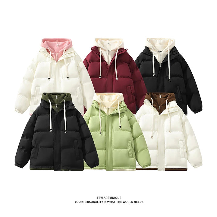 Winter Parkas Women 2025 New in Casual Thick Warm Jackets Hood Coats Solid Loose Female Down Outerwears Chaquetas Parkas Mujer