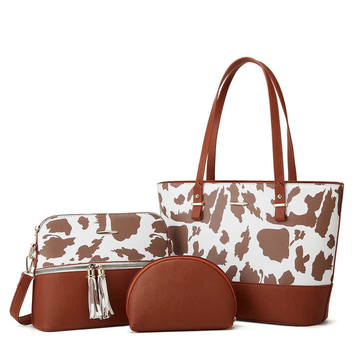 Women Handbag Set 3PCS – Fashion Tote Shoulder Crossbody Top Handle Bags