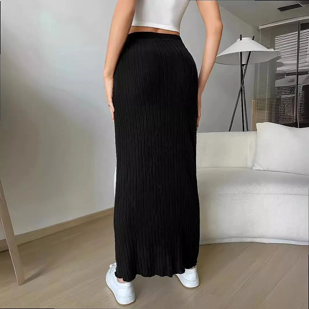 Sexy Bodycon Pencil Skirt High Waist Elastic Waist Spring Summer Casual Midi Skirts Women Fashion