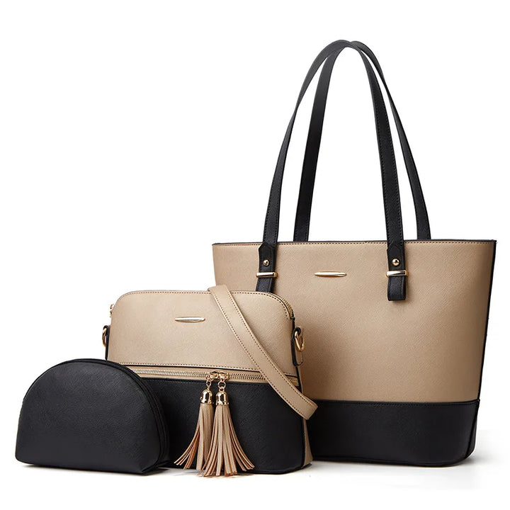 Women Handbag Set 3PCS – Fashion Tote Shoulder Crossbody Top Handle Bags
