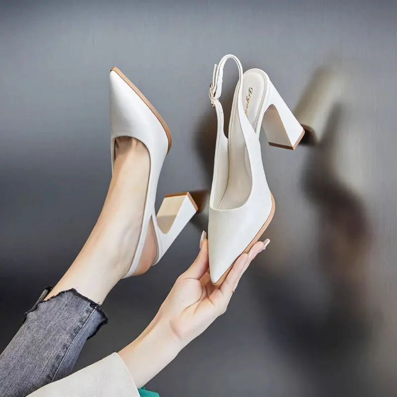 High-quality fashionable pointed-toe high heels. Summer halter-style high-heeled sandals Elegant formal ladies&