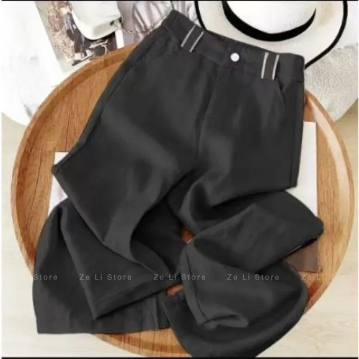 Linen Casual Straight-leg Pants Women&