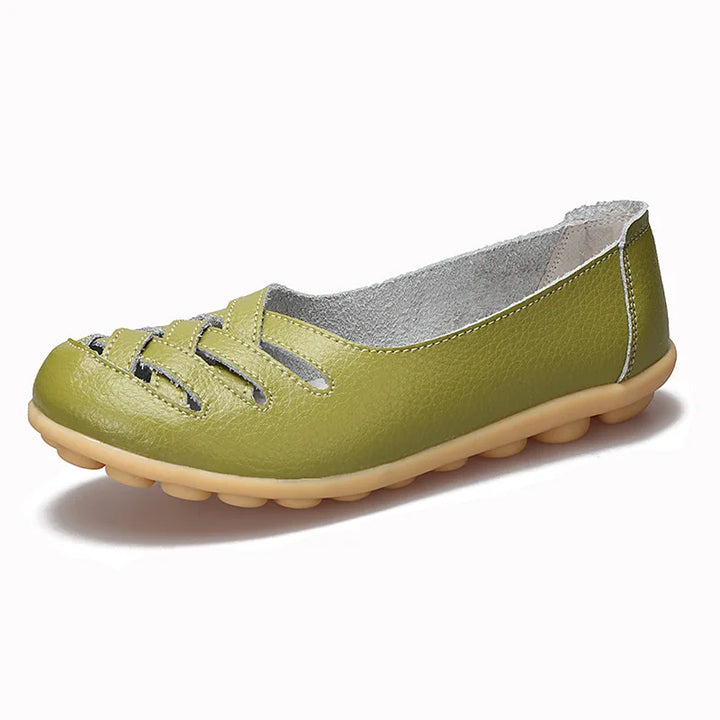 Flats for Women Comfortable Genuine Leather Flat Shoes Woman Slipony Loafers Ballet Shoes Female Moccasins Big Size 34-44