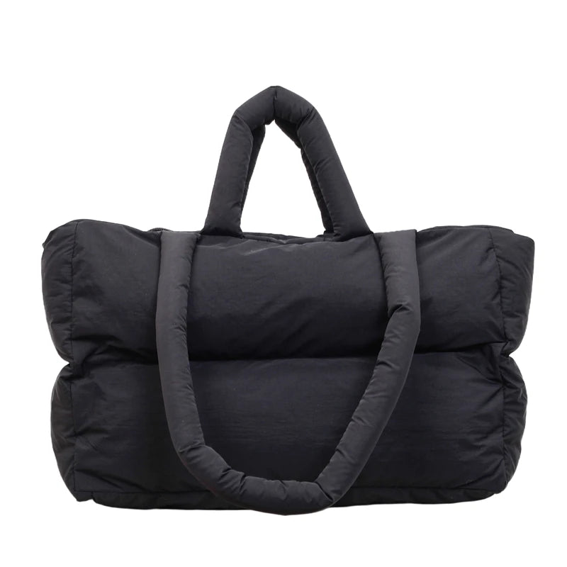 2025 Winter Latest Trend Women Shoulder Tote Bags Space Cotton Padded Large Capacity Shopper Totes Quality Commute Handbags Lady