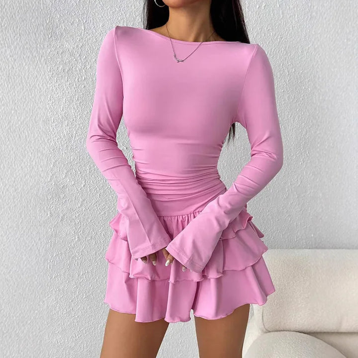 Elegant Fall Winter Women Solid Color Slim Fit Long Sleeve Bodycon Midi Dress Fashion Sexy Party Casual Knit Ruched Stretchy Sex