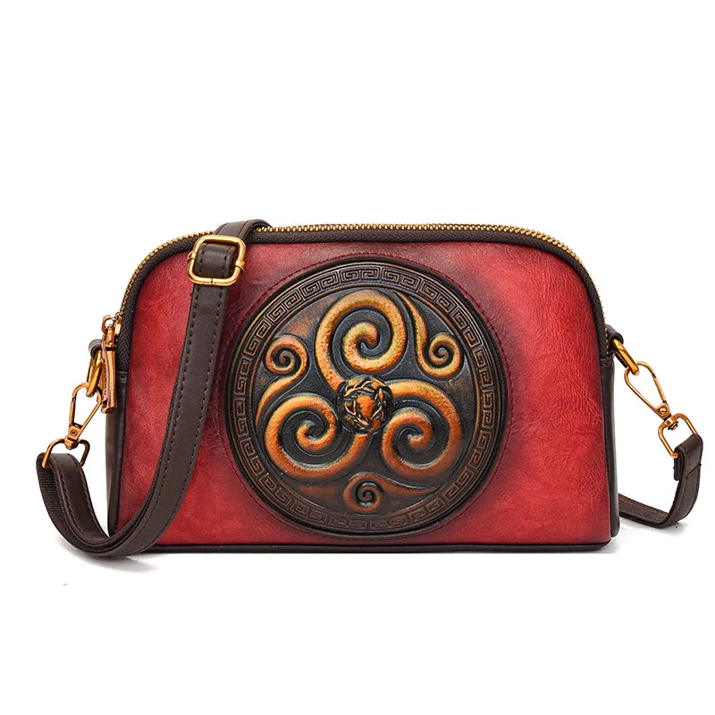 Retro Shoulder Bags for Women Small Bag Luxurious Designer Classic Double-layer Pocket 3D Embossed Diagonal Cross Bag Mom Purse