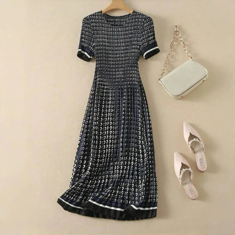 Pleated dress, women&