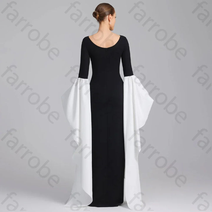 Customized Fitted Gown with Extra Long Sleeves A-Line Evening Dresses Formal Exquisite High Quality Prom Party Gowns for Women