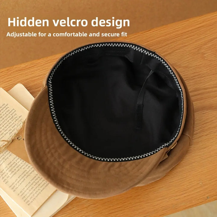 Retro Navy Style Suede Newsboy Cap Men Women Autumn Winter Casual Flat Top Painter Hat