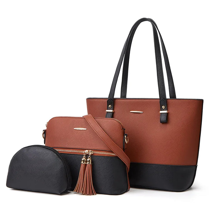Women Handbag Set 3PCS – Fashion Tote Shoulder Crossbody Top Handle Bags