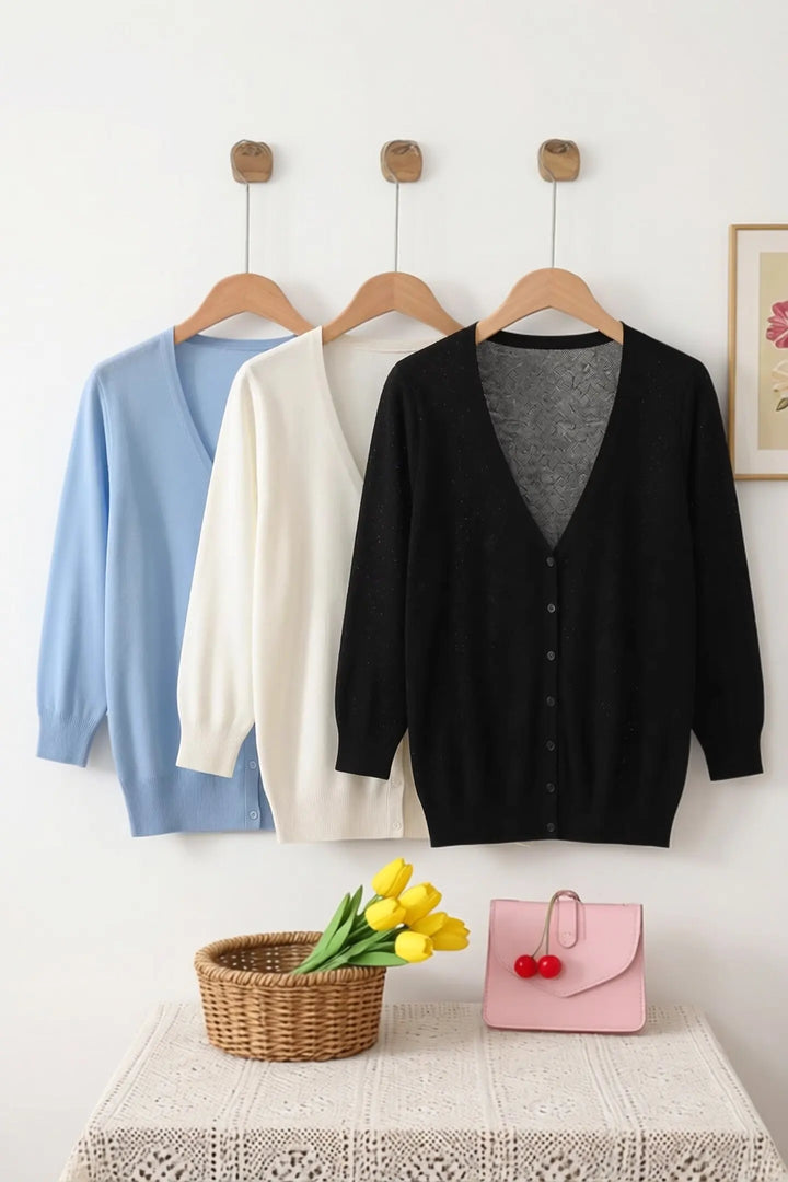 Basic Outerwear Summer Cardigan Women Girls Knitted Ladies Sweaters Cropped Crochet Top Knitwear Black Bolero Woman Jersey Tops