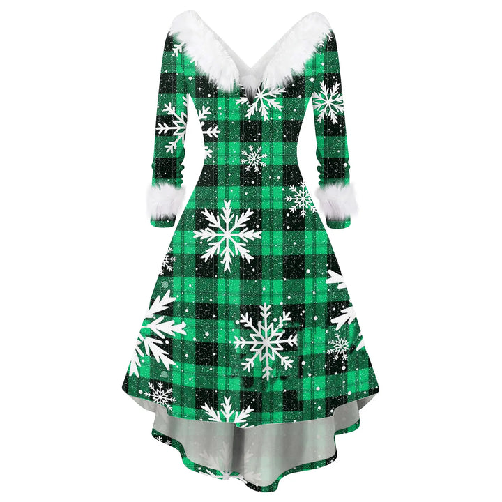 Christmas Dress Winter Ladies Christmas Printed Dress Party Dress Festive Vintage Casual Dress Christmas Day Atmosphere Clothing