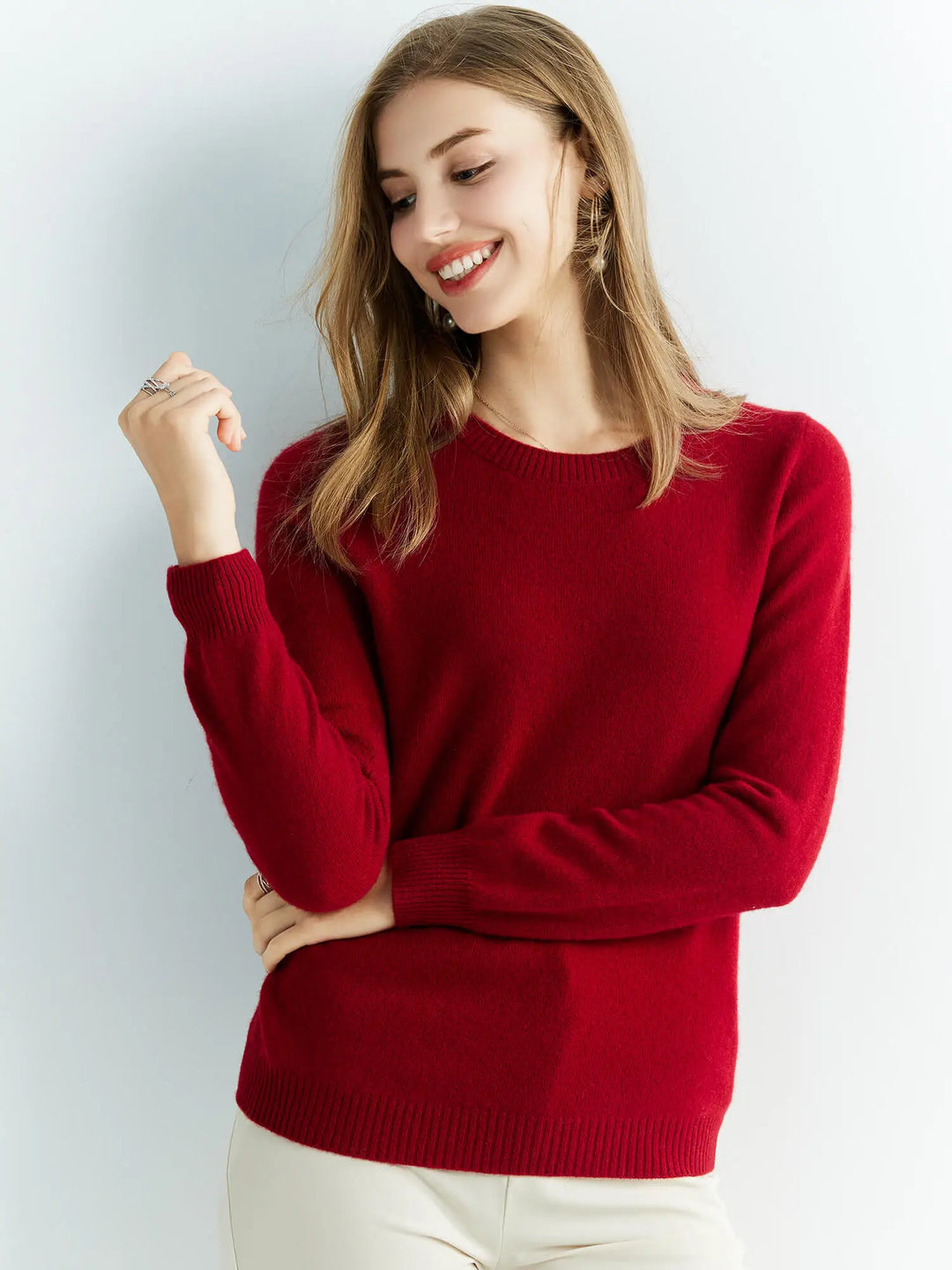 Knitwears Wool Sweaters 100% Merino Wool Knitted Cashmere Sweater Women Spring O-Neck Knit Pullovers Jumpers Clothing Top Female