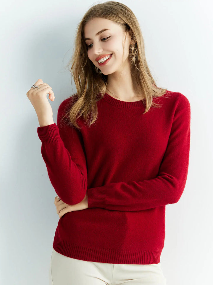 Knitwears Wool Sweaters 100% Merino Wool Knitted Cashmere Sweater Women Spring O-Neck Knit Pullovers Jumpers Clothing Top Female